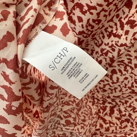 Women's Cabi Small Animal Print Button Up V Neck Mini Sienna Shirt Dress #5406 - Picture 7 of 7